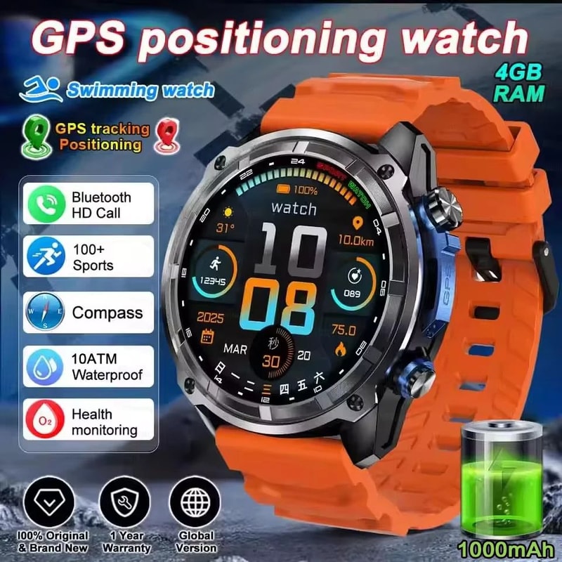 Tactical GPS Smartwatch With Offline Maps And MP3 Player 10