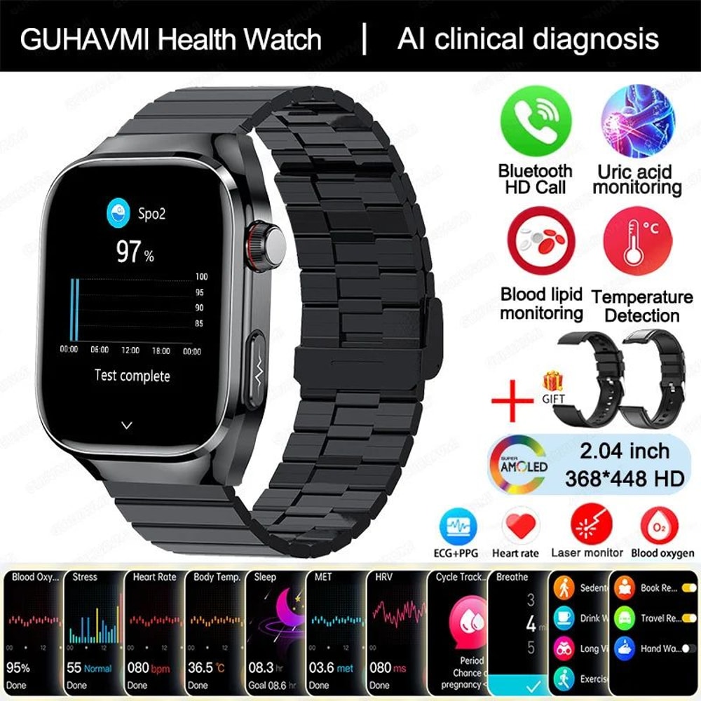 Advanced Health Monitoring Smartwatch With ECG Blood Pressure And Bluetooth Call 10