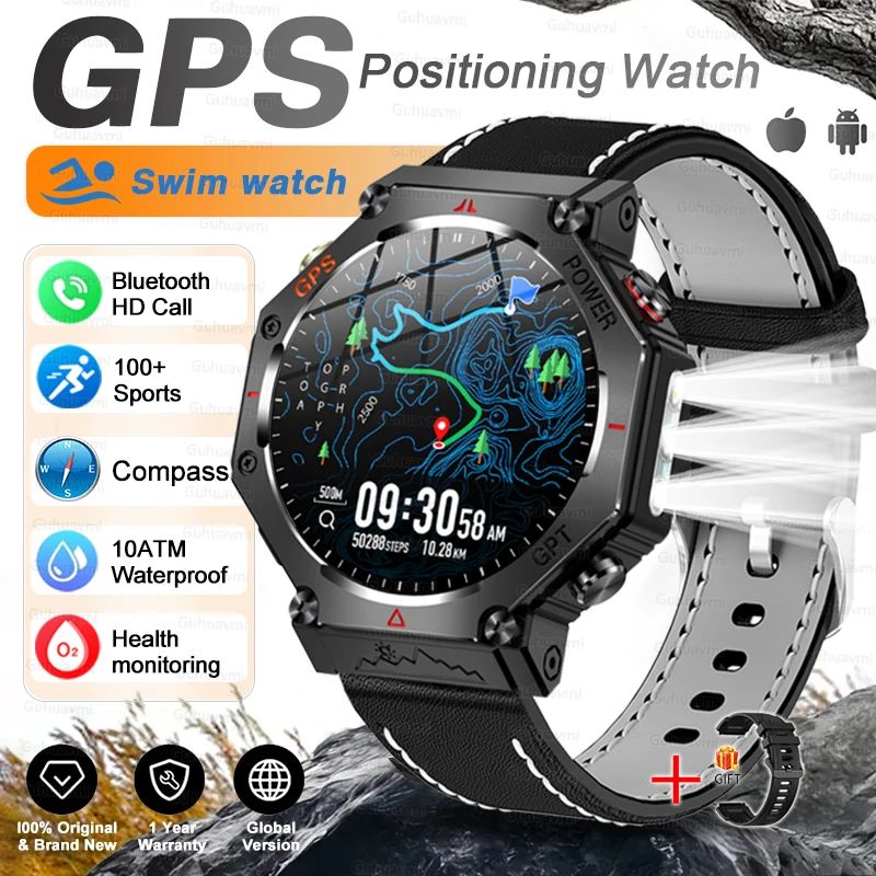 Military Grade GPS Smartwatch With AMOLED Display And 10ATM Waterproof 16
