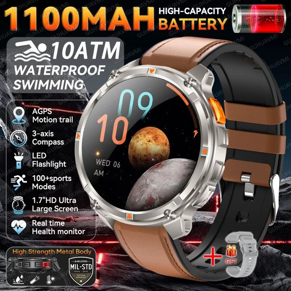 Rugged GPS Smartwatch With 120 Day Battery And 10ATM Waterproof 10