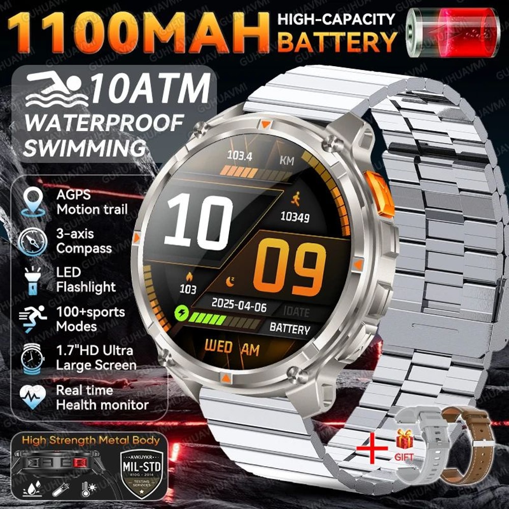 Rugged GPS Smartwatch With 120 Day Battery And 10ATM Waterproof 13