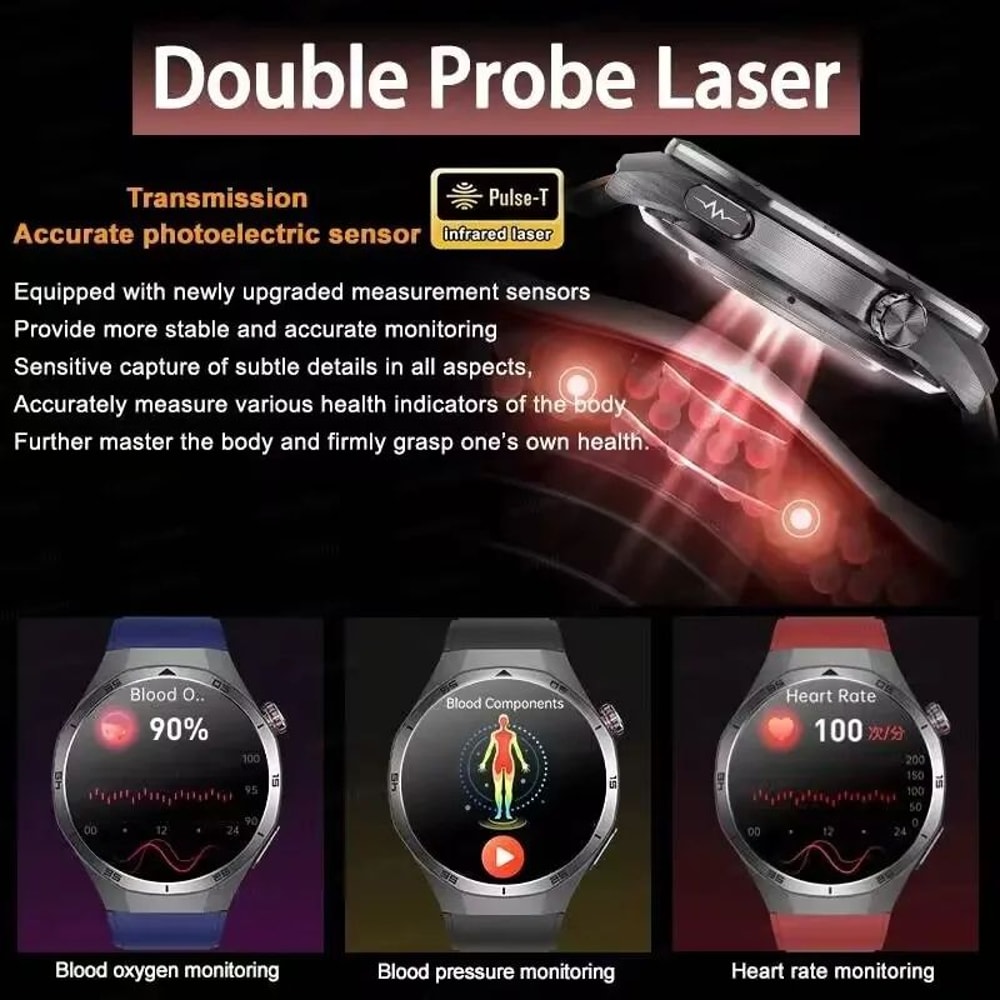 Advanced ECG Health Smartwatch With Blood Pressure NFC And Bluetooth Call 2