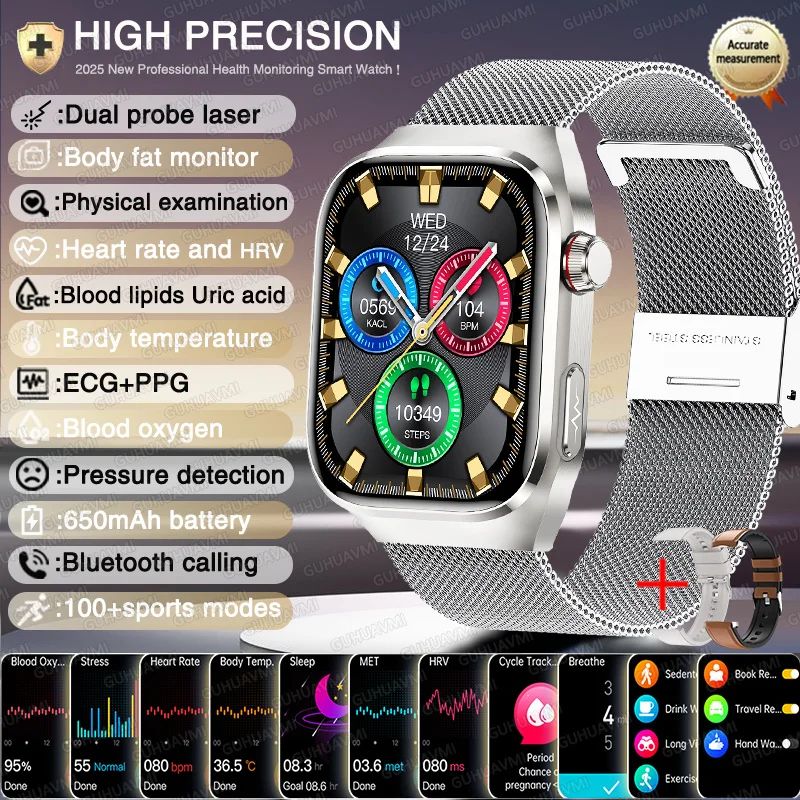 AI Health Monitoring Smartwatch With ECG Blood Pressure And Bluetooth Call 13