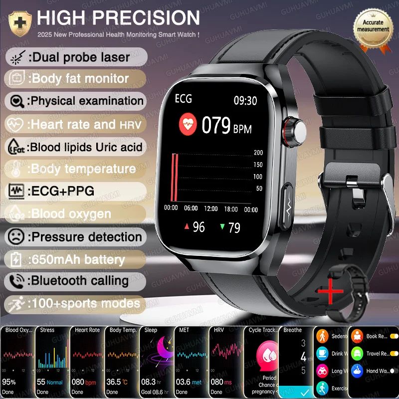 AI Health Monitoring Smartwatch With ECG Blood Pressure And Bluetooth Call 17