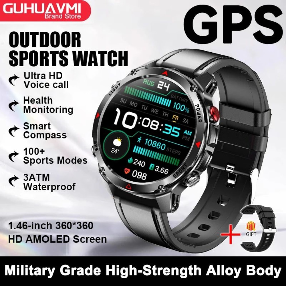 GPS Navigation Smartwatch With AMOLED Display NFC And Bluetooth Call 4