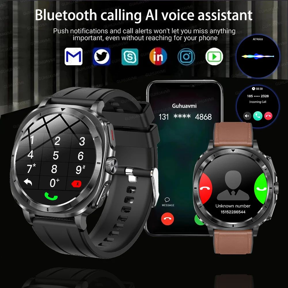AI ECG Health Smartwatch With Blood Pressure NFC And Body Analysis 4