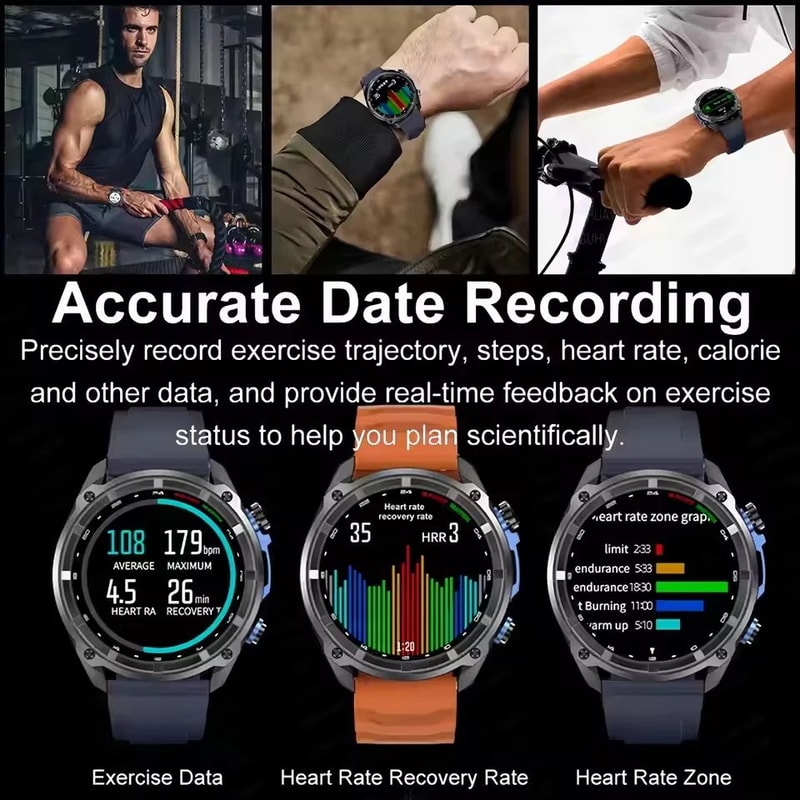 Military Offline Map GPS Smartwatch With 10ATM Waterproof And 4GB Storage 4