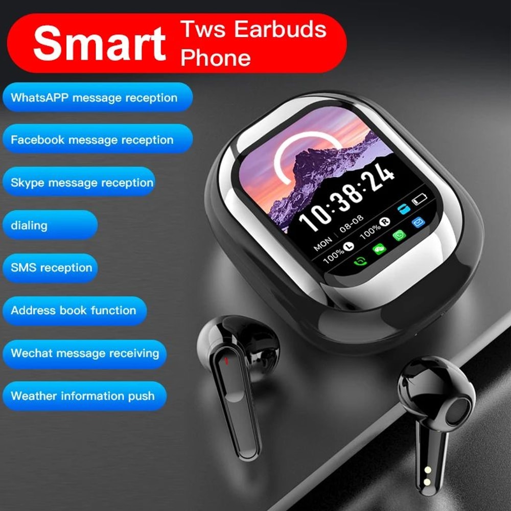 TouchSync Smart Earbuds With LED Screen And Wireless Control 2