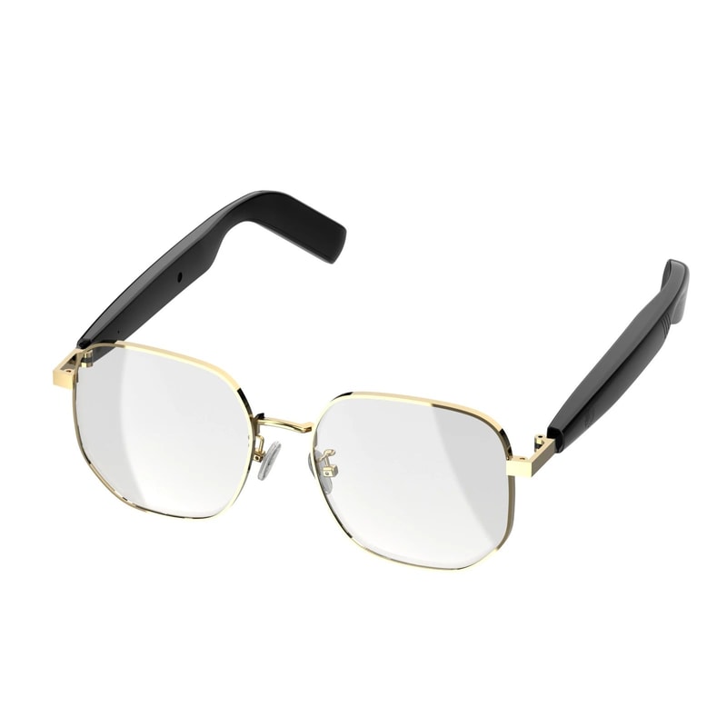 Smart Audio Glasses With Bluetooth Music And Anti Blue Light Gold Frame 2