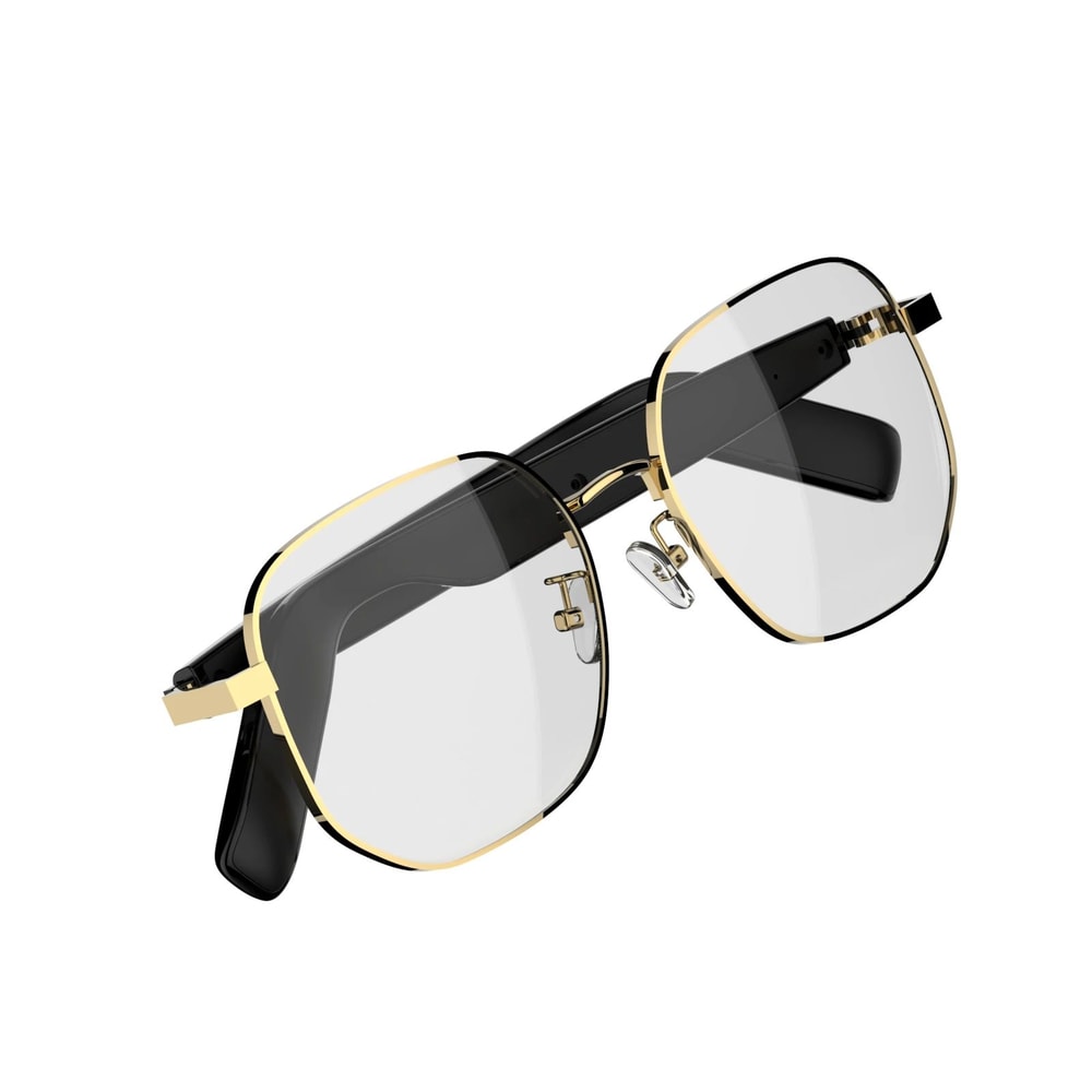 Smart Audio Glasses With Bluetooth Music And Anti Blue Light Gold Frame 3