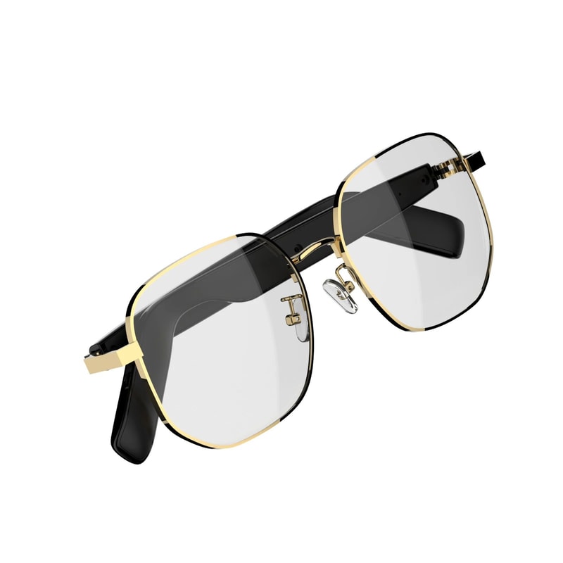 Smart Audio Glasses With Bluetooth Music And Anti Blue Light Gold Frame 3