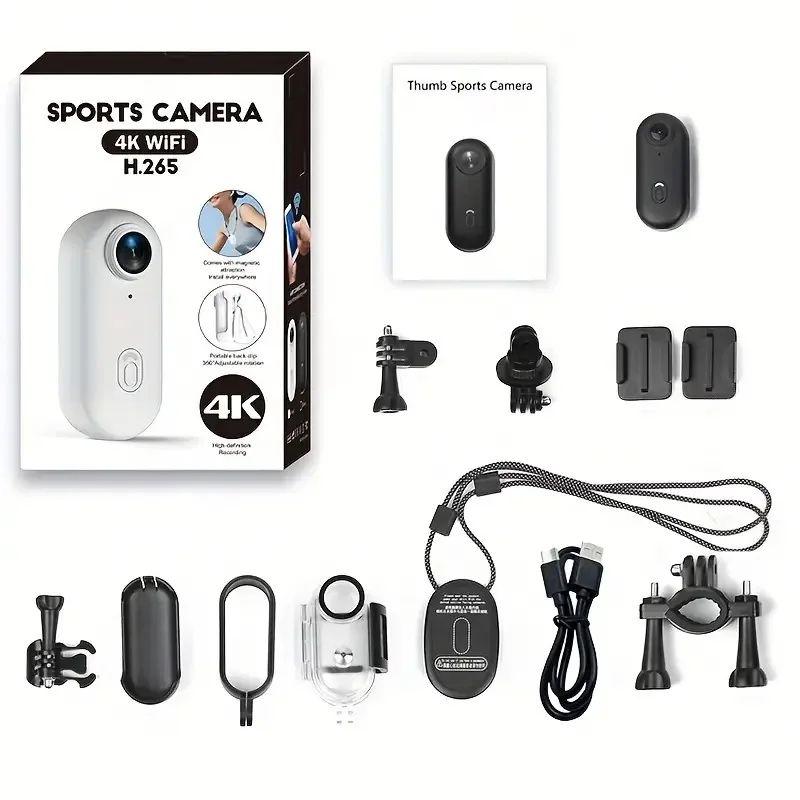 4K Mini Action Camera With Stabilization And Compact Thumb Size Design 10