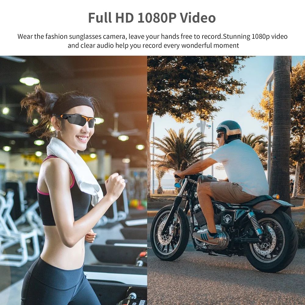 HD Video Recording Smart Camera Glasses With Polarized Lens For Outdoor Use 5