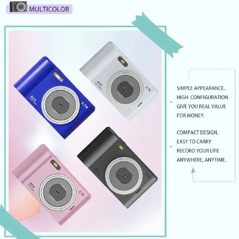 Kids Digital Camera With Autofocus 1080P Video And 8x Zoom For Beginners 3