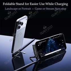 2 in 1 fast charging cable with foldable phone holder stand