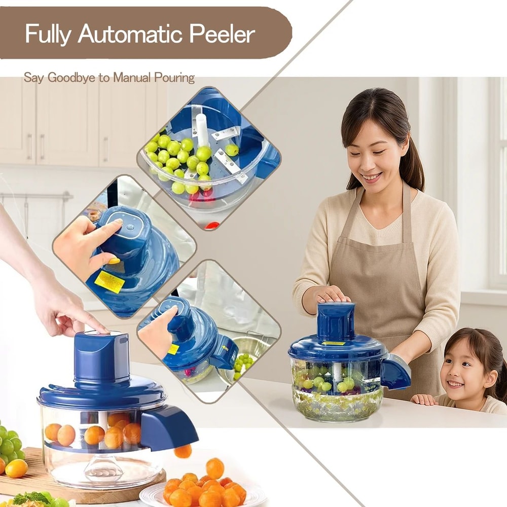 Automatic Electric Grape Peeler Rechargeable Fruit Peeling Machine 0
