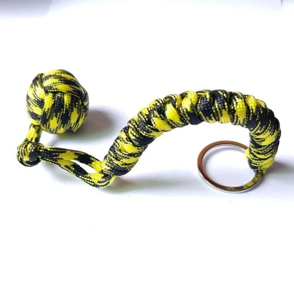 Tactical Paracord Keychain Steel Ball Self Defense Tool Survival Gear 18