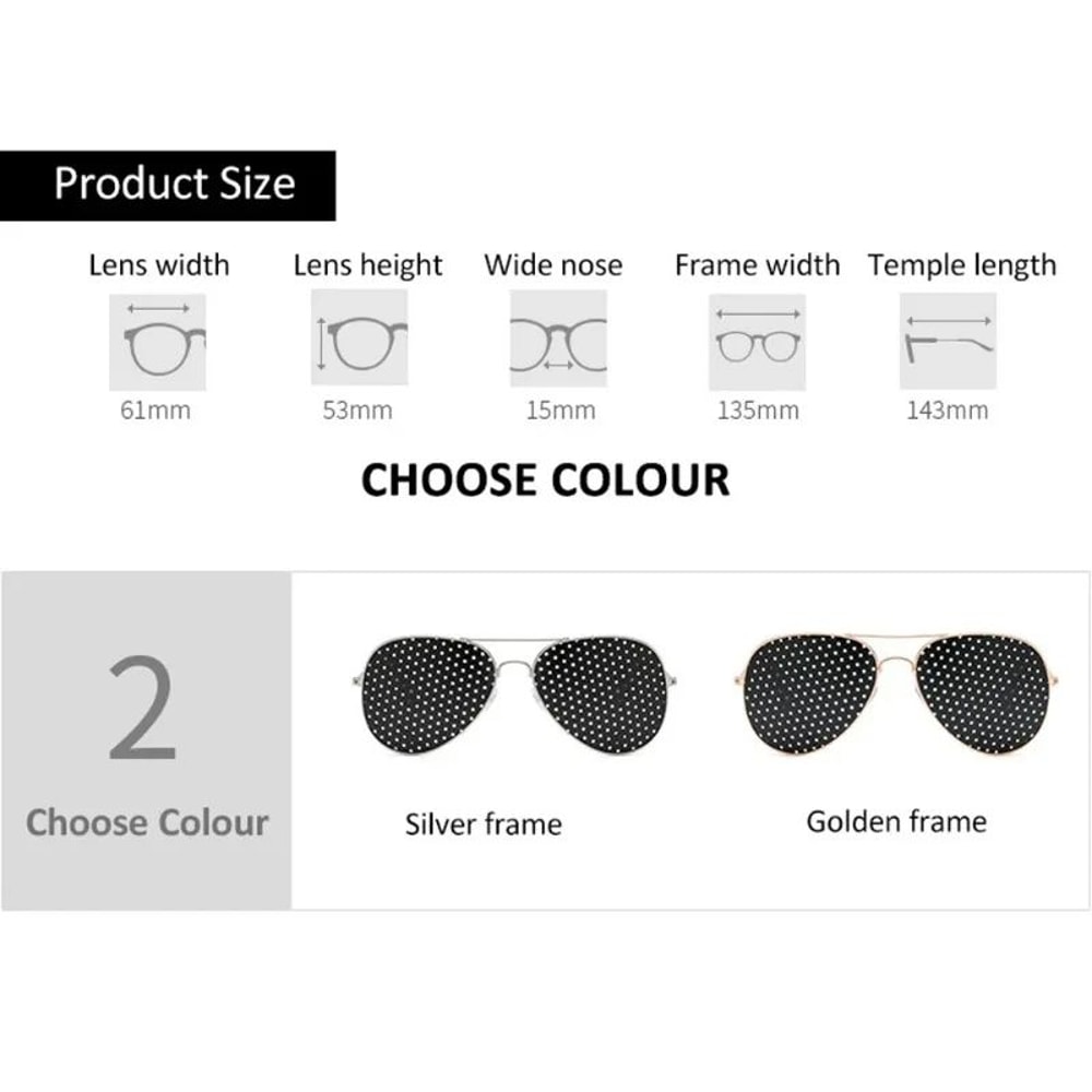 Pinhole Vision Glasses Eye Strain Relief Anti Fatigue Vision Trainer 3