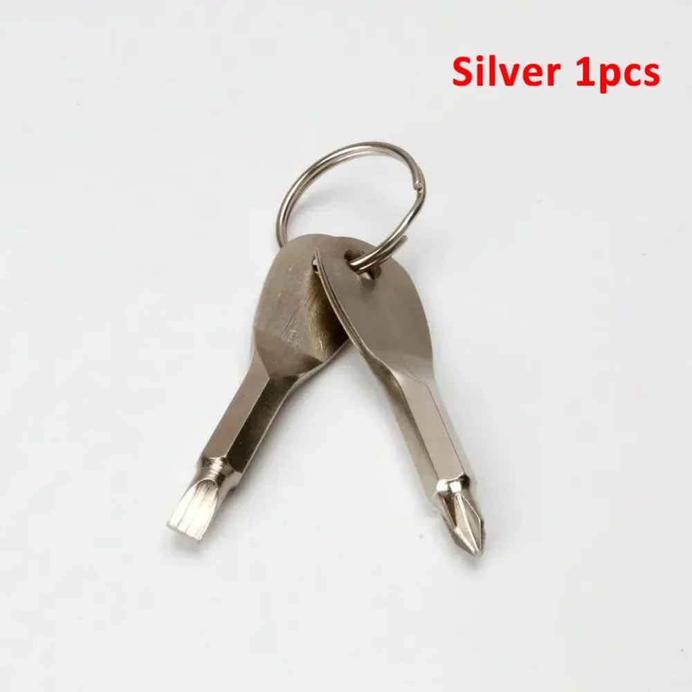 TitanGuard Emergency EDC Multi Tool Keychain With Screwdriver And Self Defense Spike 6