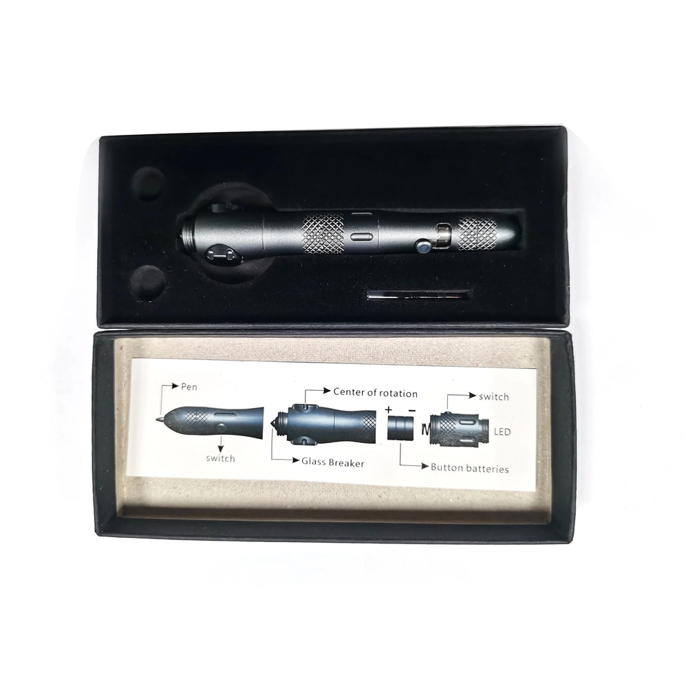 SpinGuard Tactical Pen Multi Function EDC Pen With Glass Breaker And Fidget Spinner 6