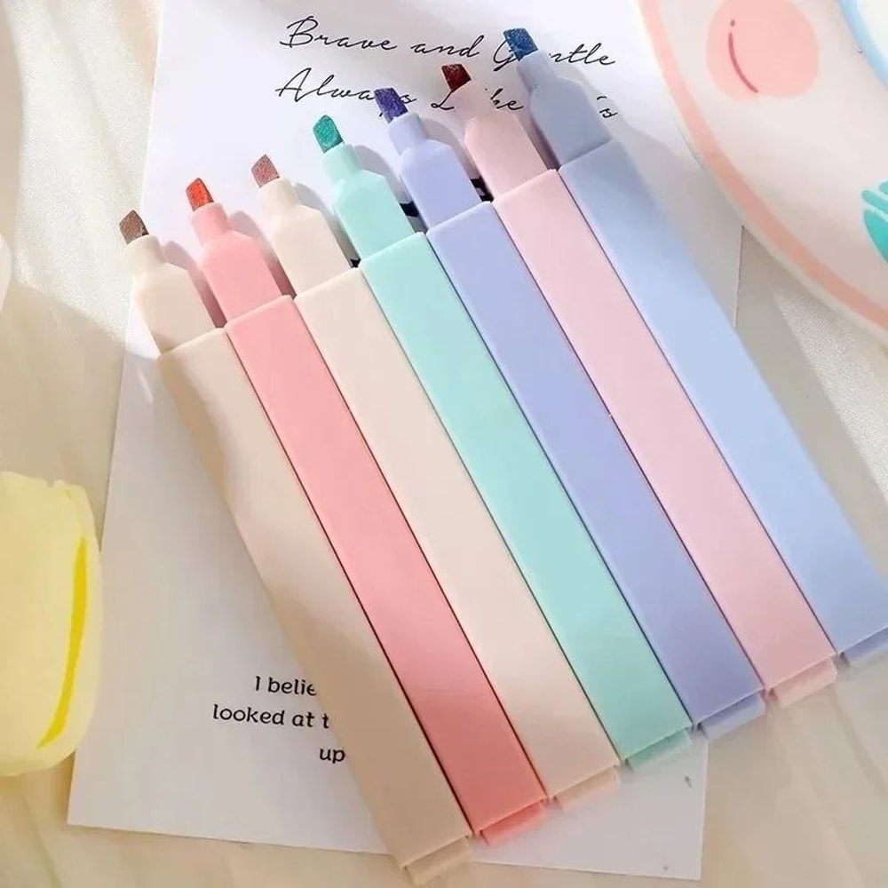SoftGlow Pastel Highlighter Set Smooth Color Markers For School And Journaling 0