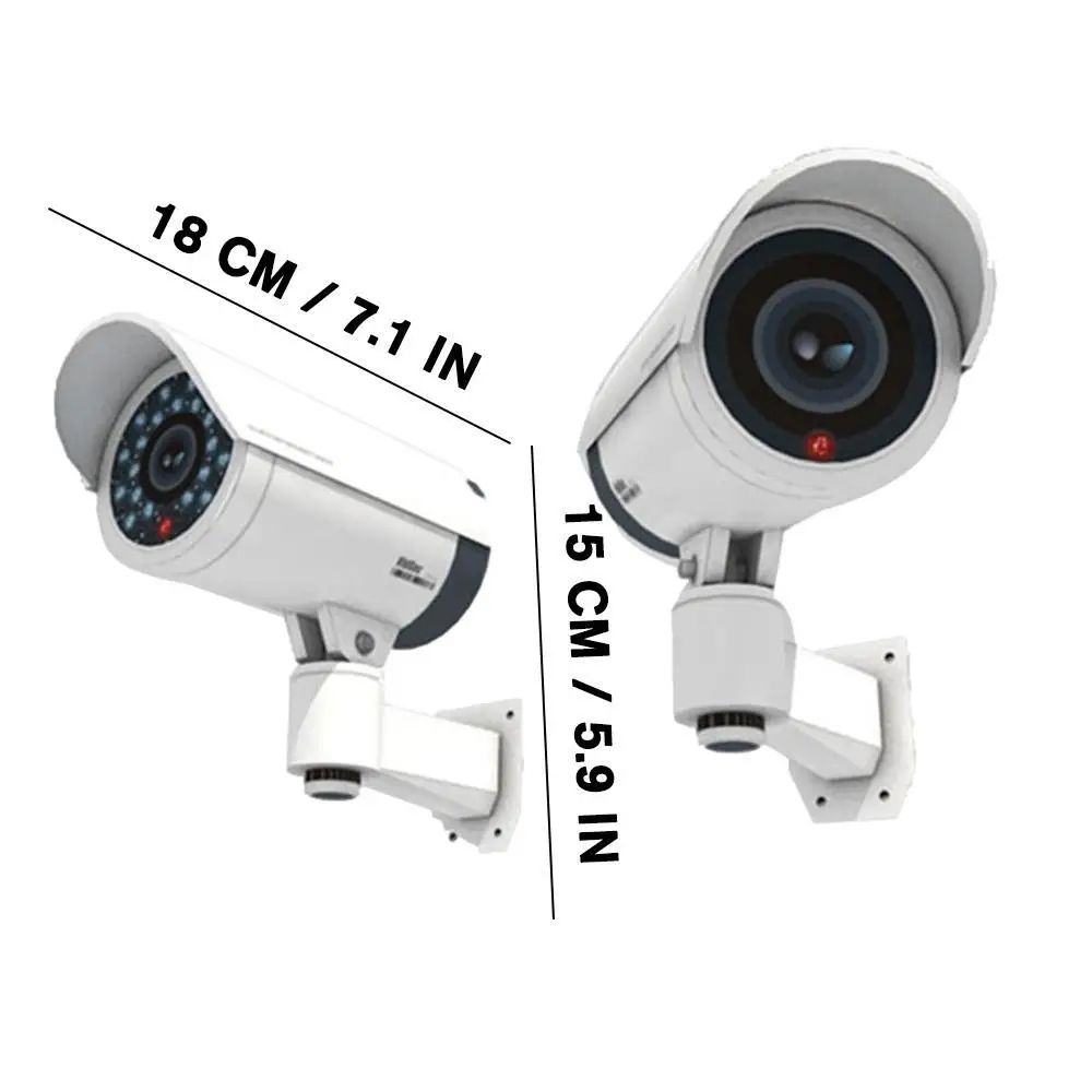 Dummy Security Camera With LED Flash Realistic CCTV Surveillance 0