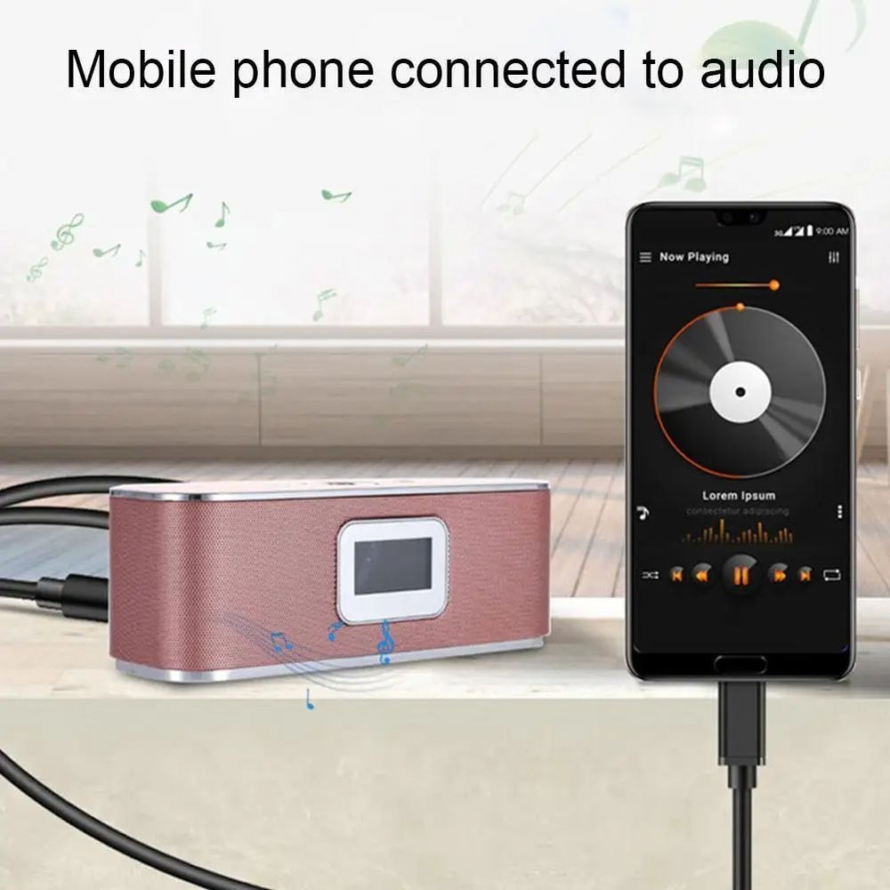 USB C To 35mm Audio Cable For Car And Headphones HiFi AUX Adapter 2