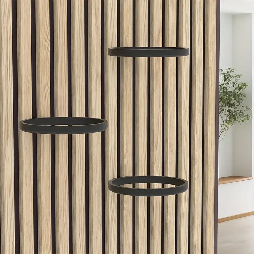 Acoustic Panel Plant Ring Wall Mount Set 2