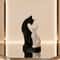Modern Black White Cat Sculpture Desk Decor 1