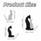 Modern Black White Cat Sculpture Desk Decor 5