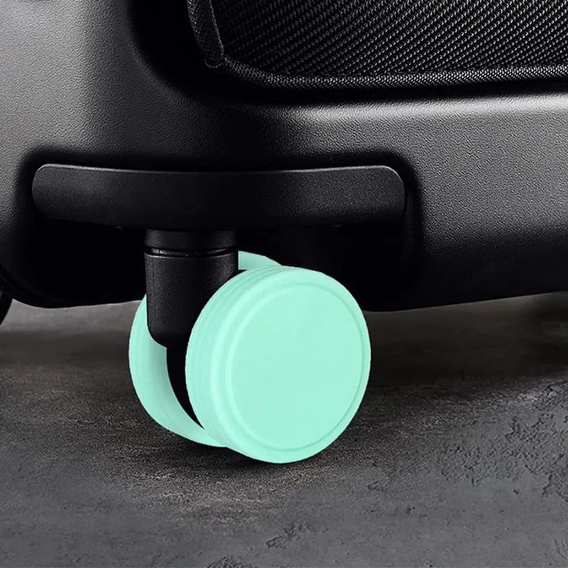 Silent Roll Silicone Luggage Wheel Protectors Set 4