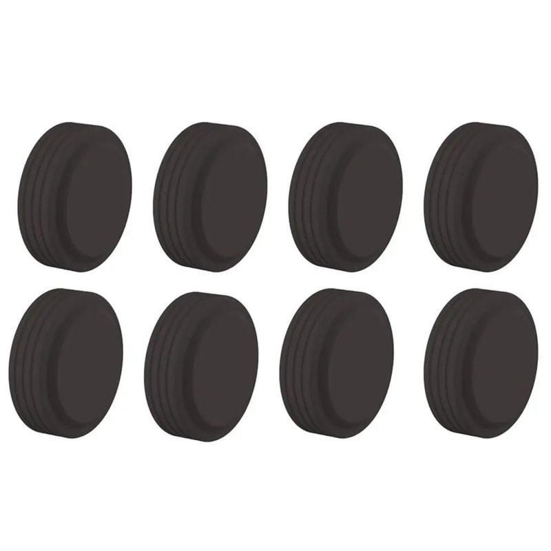 Silent Roll Silicone Luggage Wheel Protectors Set 6