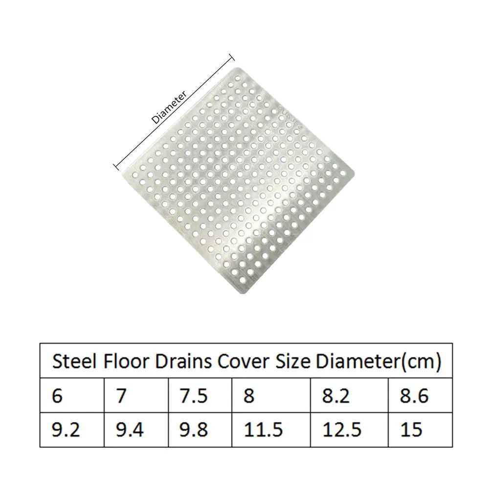 Stainless Steel Floor Drain Hair Catcher Cover 5