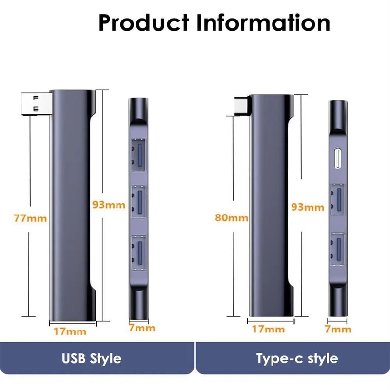 USB C Hub Docking Station With High Speed USB Splitter And PD Charging 5