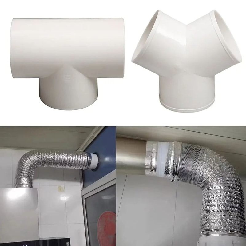 PVC Ventilation Duct Connector Splitter For Exhaust And Airflow Systems 4
