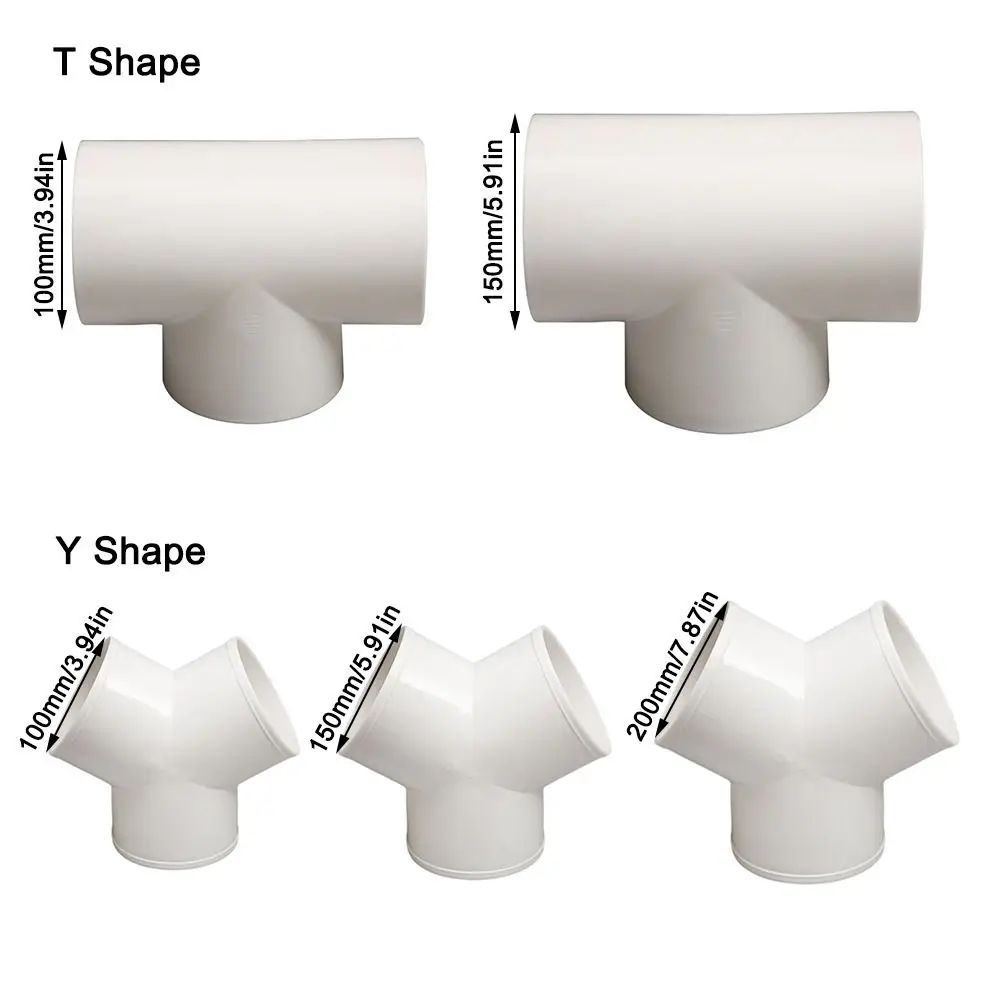 PVC Ventilation Duct Connector Splitter For Exhaust And Airflow Systems 5