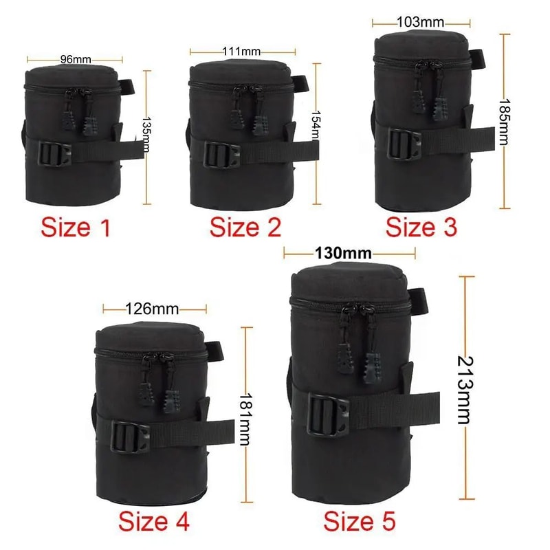 Waterproof DSLR Camera Lens Bag With Soft Padded Protection 5