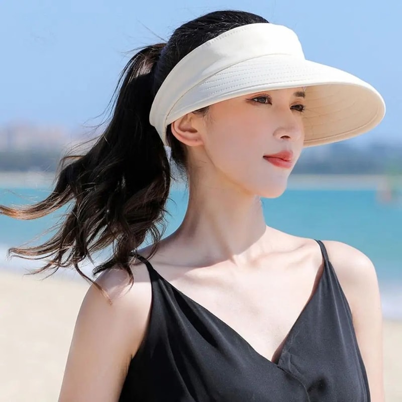 Foldable Wide Brim Ponytail Sun Hat For Women With UV Protection 5
