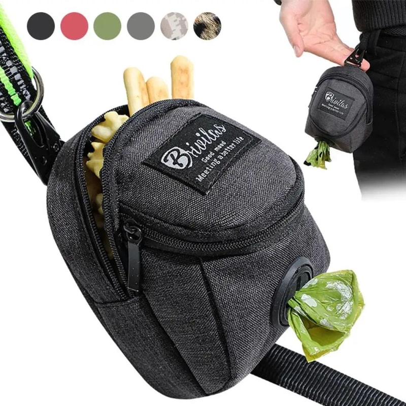 Portable Dog Treat Training Pouch With Poop Bag Dispenser 2
