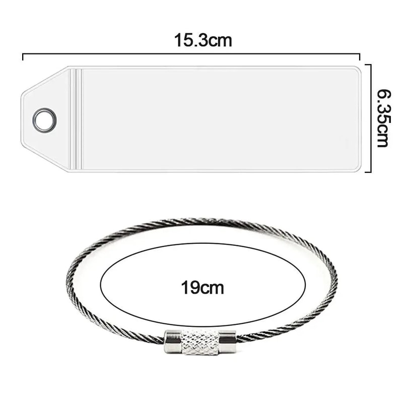 Cruise Luggage Tag Holder With Steel Loops For Travel Suitcases 5