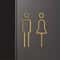 Black Gold Brass Toilet Sign Plate For Bathroom Door And Wall Decor 0