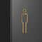Black Gold Brass Toilet Sign Plate For Bathroom Door And Wall Decor 1
