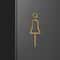 Black Gold Brass Toilet Sign Plate For Bathroom Door And Wall Decor 2