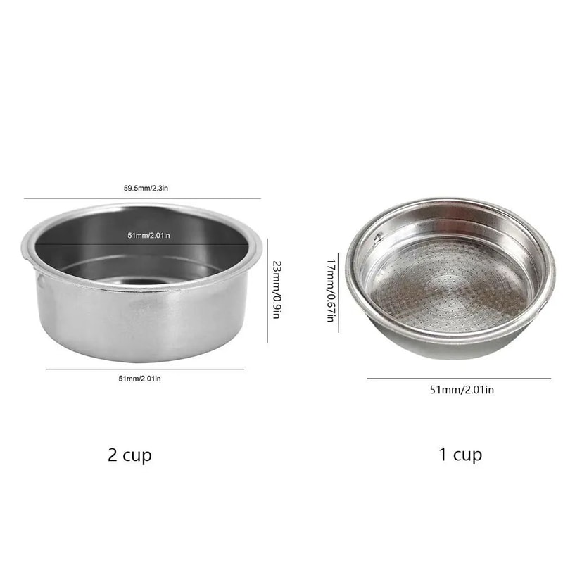 51mm Stainless Steel Espresso Filter Basket For Coffee Machine 3