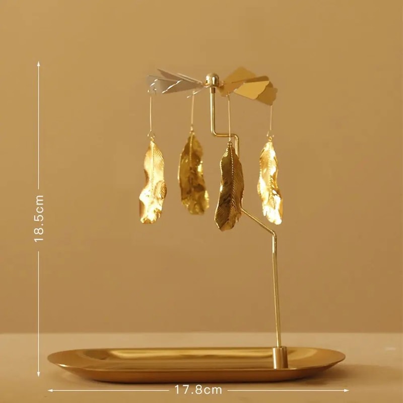 Gold Rotating Tealight Candle Holder For Home And Wedding Decor 9