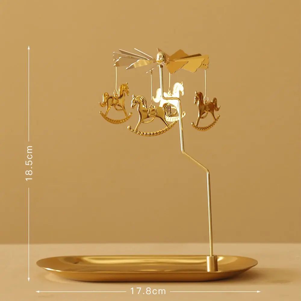Gold Rotating Tealight Candle Holder For Home And Wedding Decor 11