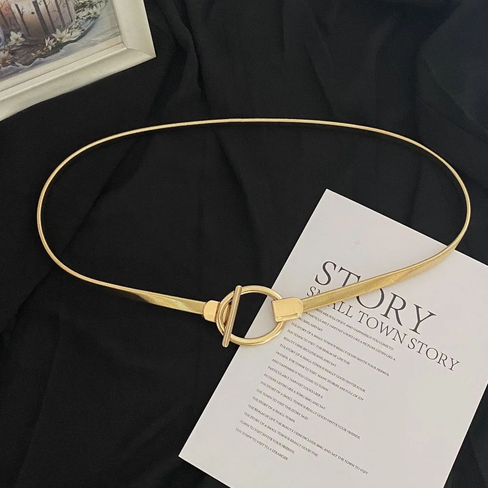 Luxury Elastic Gold Chain Waist Belt For Women 0