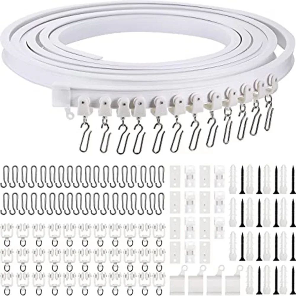 Flexible Silent Curtain Track Rail System 0