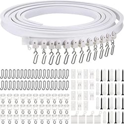 flexible silent curtain track rail system