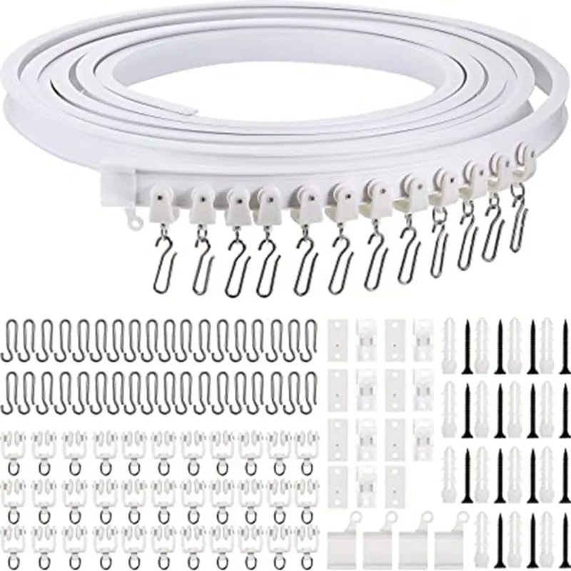 Flexible Silent Curtain Track Rail System 0